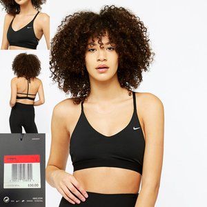 NIke Women Indy Light T-back Bra Black/White Large